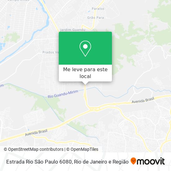 Estrada Rio São Paulo 6080 mapa