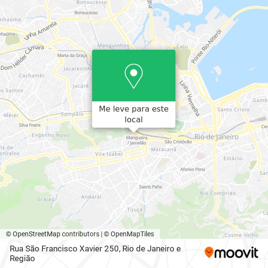 Rua São Francisco Xavier 250 mapa
