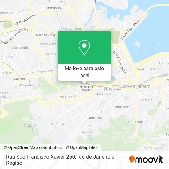 Rua São Francisco Xavier 250 mapa