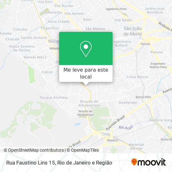 Rua Faustino Lins 15 mapa