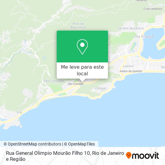 Rua General Olímpio Mourão Filho 10 mapa