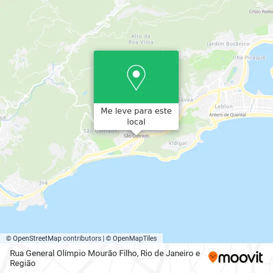 Rua General Olímpio Mourão Filho mapa