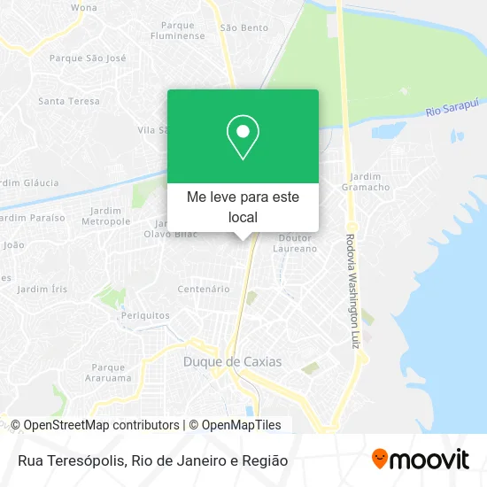 Rua Teresópolis mapa
