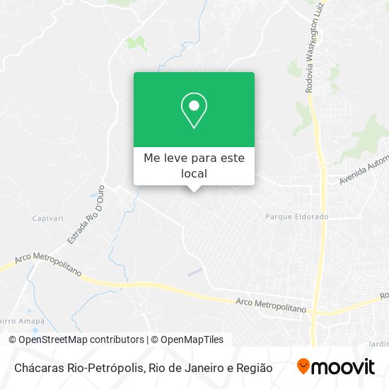 Chácaras Rio-Petrópolis mapa