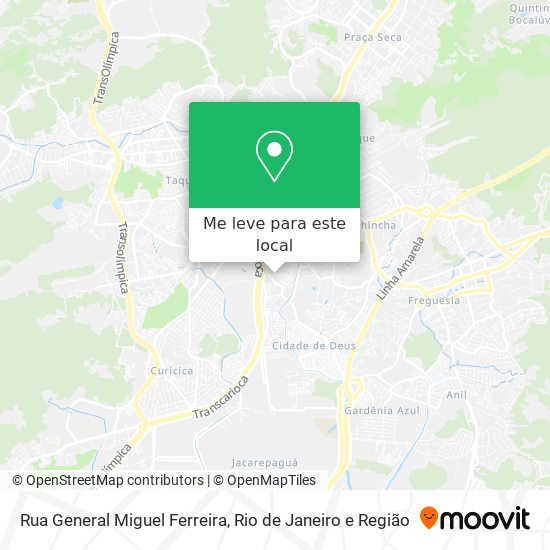 Rua General Miguel Ferreira mapa