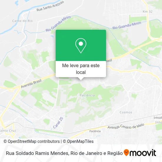 Rua Soldado Ramis Mendes mapa