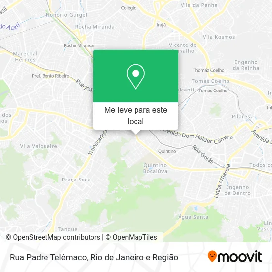 Rua Padre Telêmaco mapa