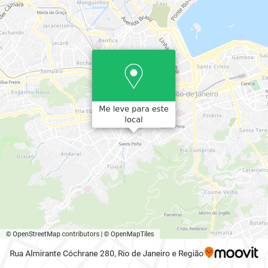 Rua Almirante Cóchrane 280 mapa