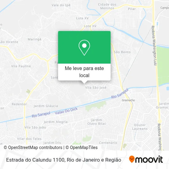 Estrada do Calundu 1100 mapa