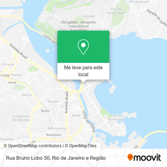 Rua Bruno Lobo 50 mapa