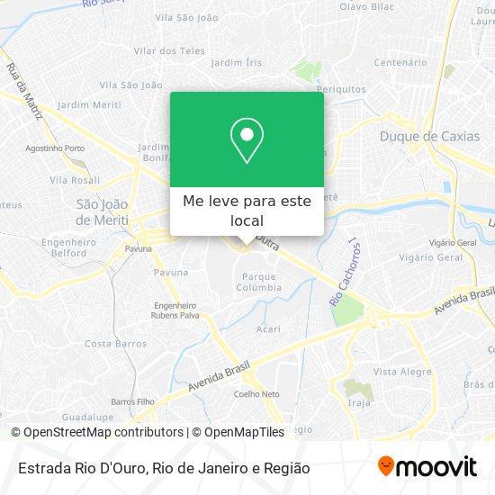 Estrada Rio D'Ouro mapa