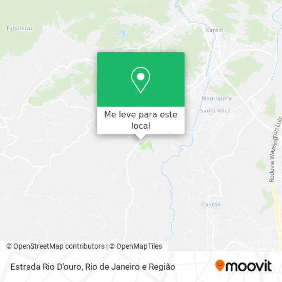 Estrada Rio D'ouro mapa