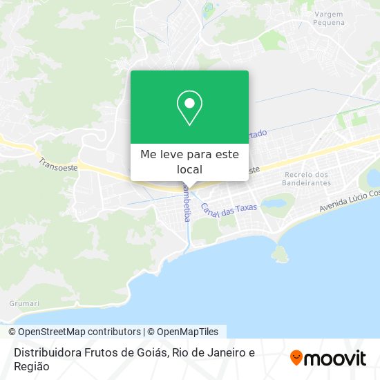 Distribuidora Frutos de Goiás mapa