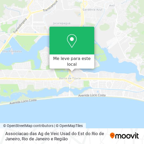 Associacao das Ag de Veic Usad do Est do Rio de Janeiro mapa