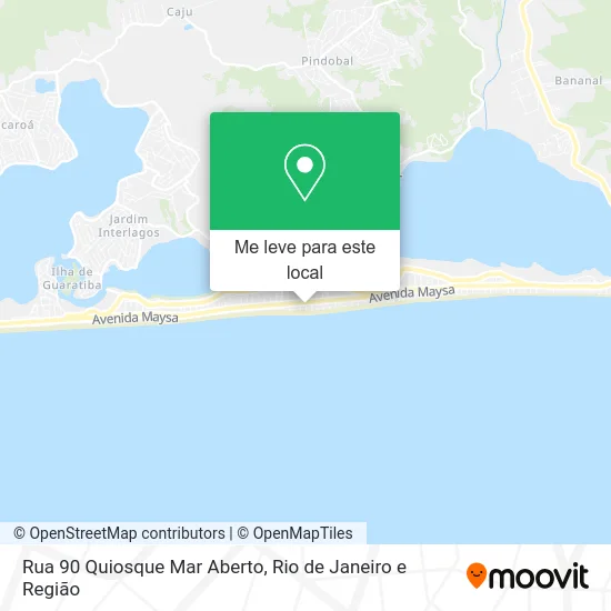 Rua 90 Quiosque Mar Aberto mapa