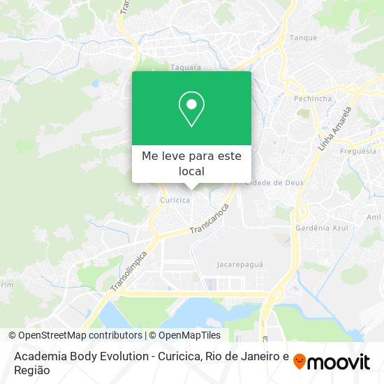 Academia Body Evolution - Curicica mapa