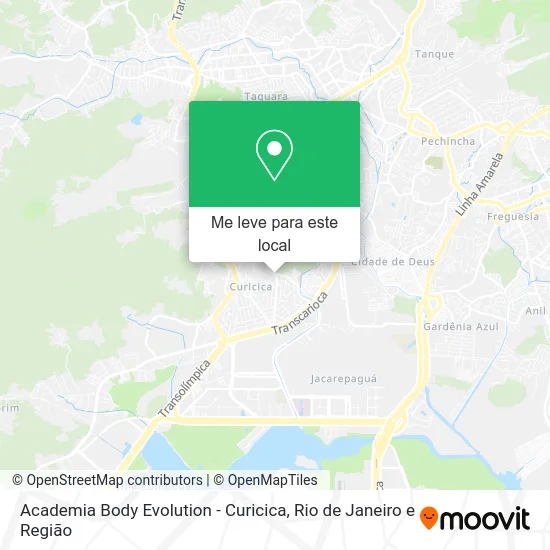 Academia Body Evolution - Curicica mapa