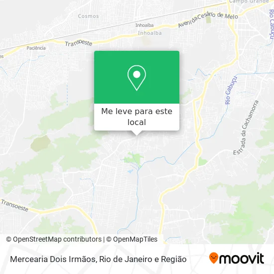 Mercearia Dois Irmãos mapa