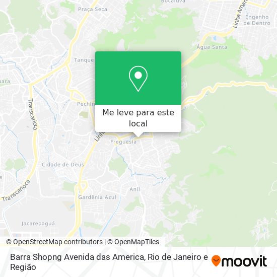 Barra Shopng Avenida das America mapa