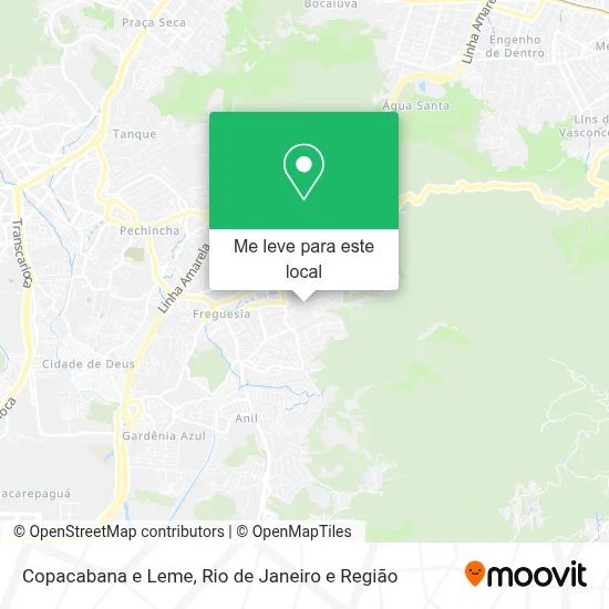 Copacabana e Leme mapa