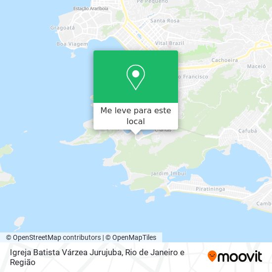 Igreja Batista Várzea Jurujuba mapa