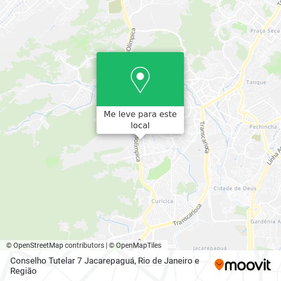 Conselho Tutelar 7 Jacarepaguá mapa