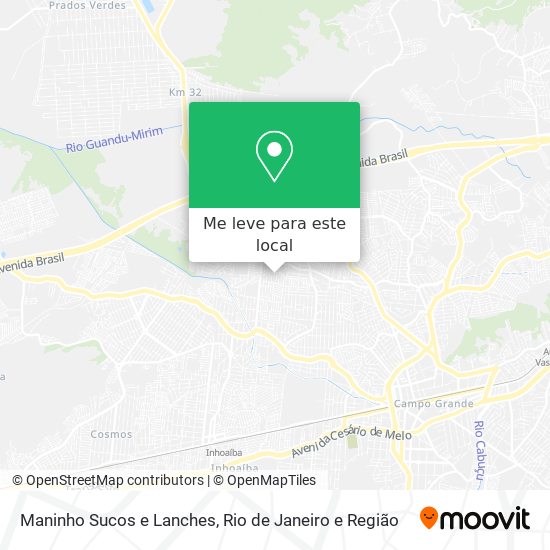 Maninho Sucos e Lanches mapa