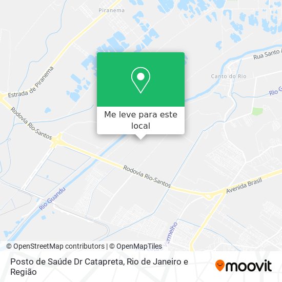 Posto de Saúde Dr Catapreta mapa