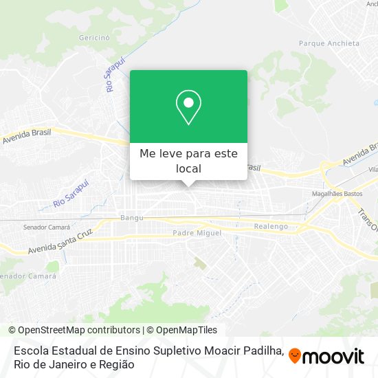 Escola Estadual de Ensino Supletivo Moacir Padilha mapa