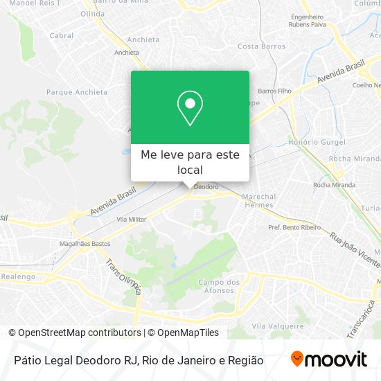 Pátio Legal Deodoro RJ mapa