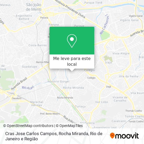 Cras Jose Carlos Campos, Rocha Miranda mapa