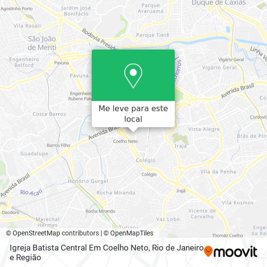 Igreja Batista Central Em Coelho Neto mapa