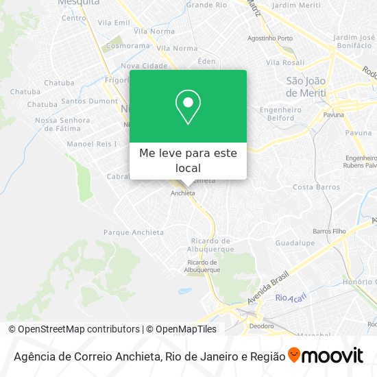 Agência de Correio Anchieta mapa