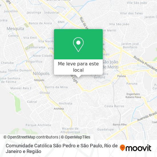 Comunidade Católica São Pedro e São Paulo mapa