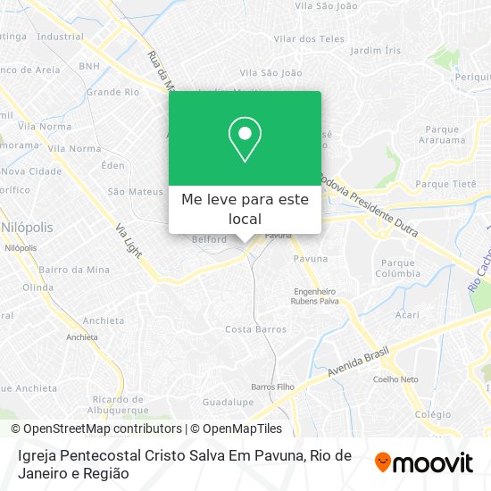 Igreja Pentecostal Cristo Salva Em Pavuna mapa