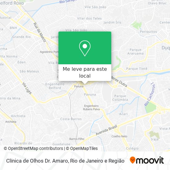 Clínica de Olhos Dr. Amaro mapa