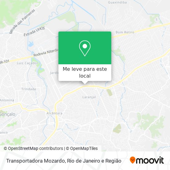 Transportadora Mozardo mapa