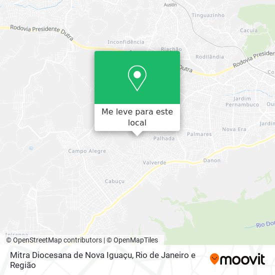 Mitra Diocesana de Nova Iguaçu mapa