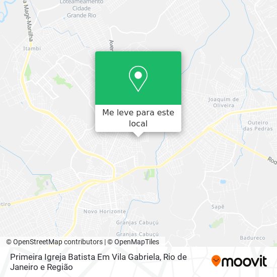 Primeira Igreja Batista Em Vila Gabriela mapa