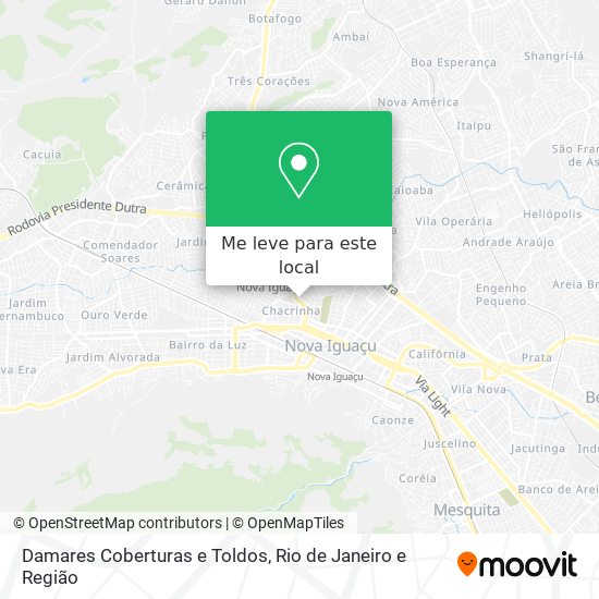 Damares Coberturas e Toldos mapa