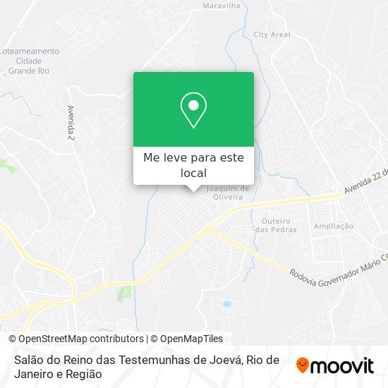 Salão do Reino das Testemunhas de Joevá mapa