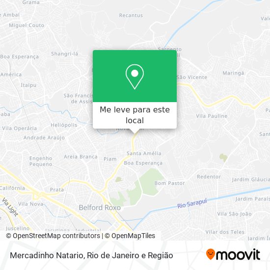 Mercadinho Natario mapa