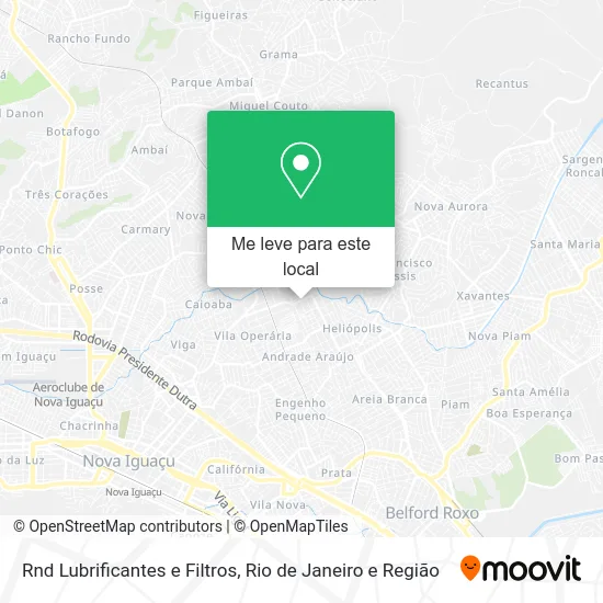 Rnd Lubrificantes e Filtros mapa