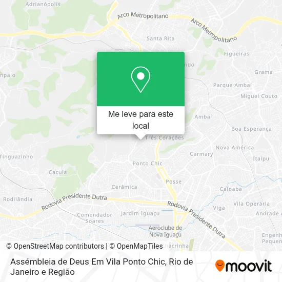 Assémbleia de Deus Em Vila Ponto Chic mapa
