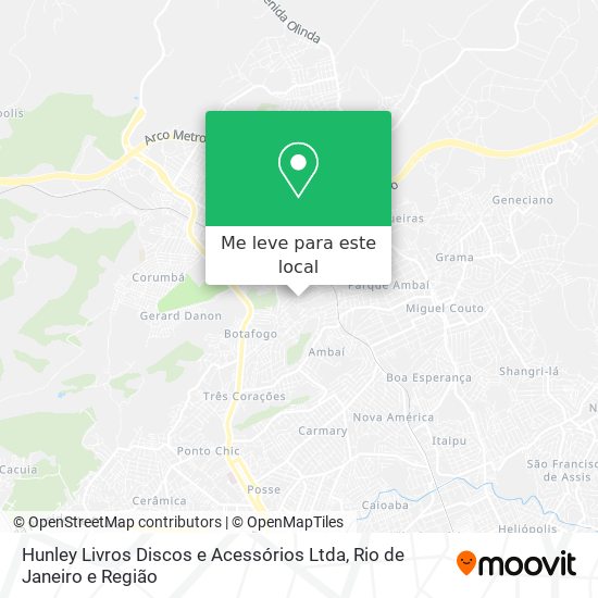 Hunley Livros Discos e Acessórios Ltda mapa