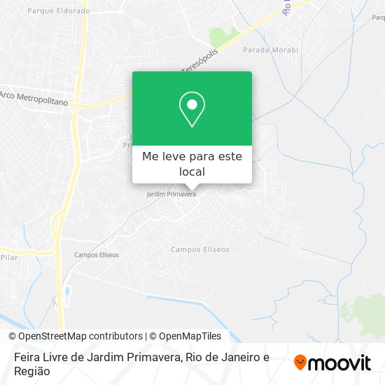 Feira Livre de Jardim Primavera mapa