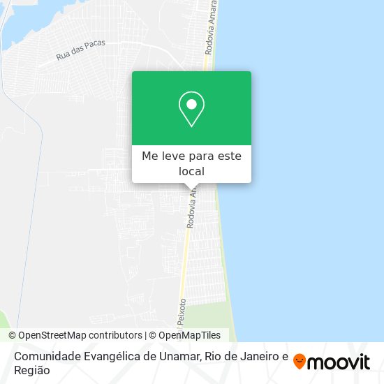 Comunidade Evangélica de Unamar mapa