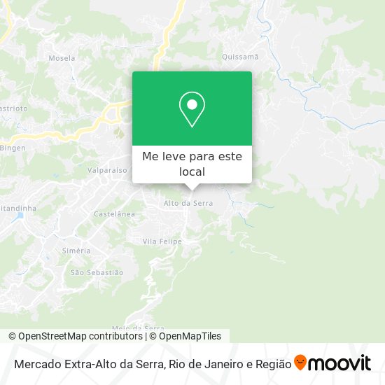 Mercado Extra-Alto da Serra mapa