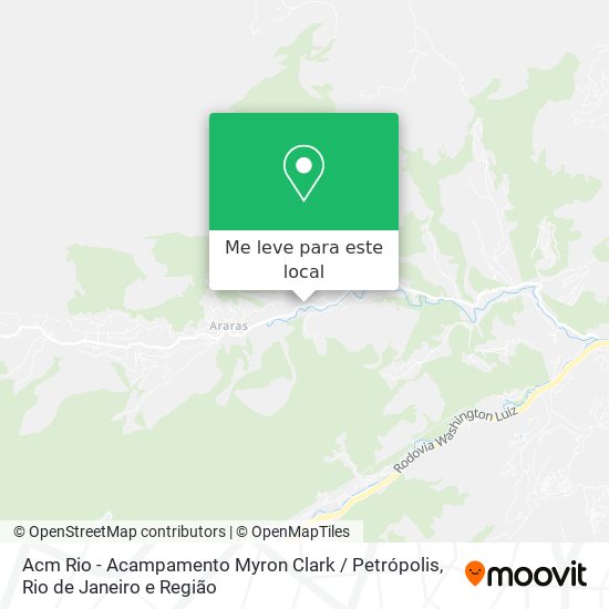 Acm Rio - Acampamento Myron Clark / Petrópolis mapa