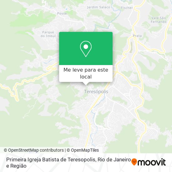 Primeira Igreja Batista de Teresopolis mapa